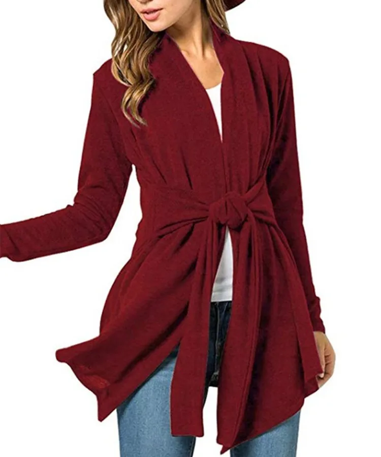 2026 Autumn Women's New Long-sleeved Strap-on Cardigan Top 6
