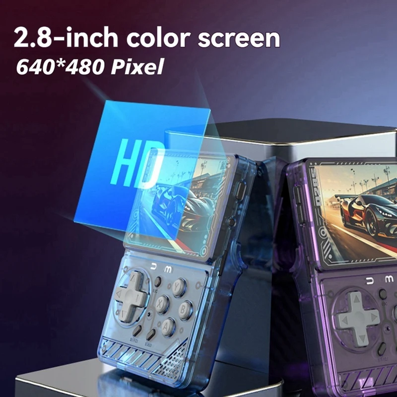 وحدة تحكم ألعاب فيديو صغيرة محمولة 128 جيجابايت + 1500 لعبة جيب مشغل فيديو ريترو لـ GBA PS1 GB PSP محاكيات متعددة D