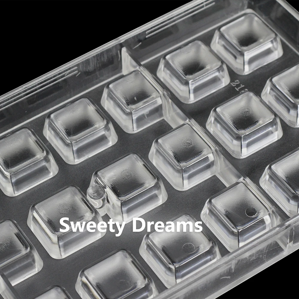 Cube Polycarbonate Chocolate Mold Cake Sweets Belgian Baking Candy Mould Bonbon Confectionery Tool Bakeware