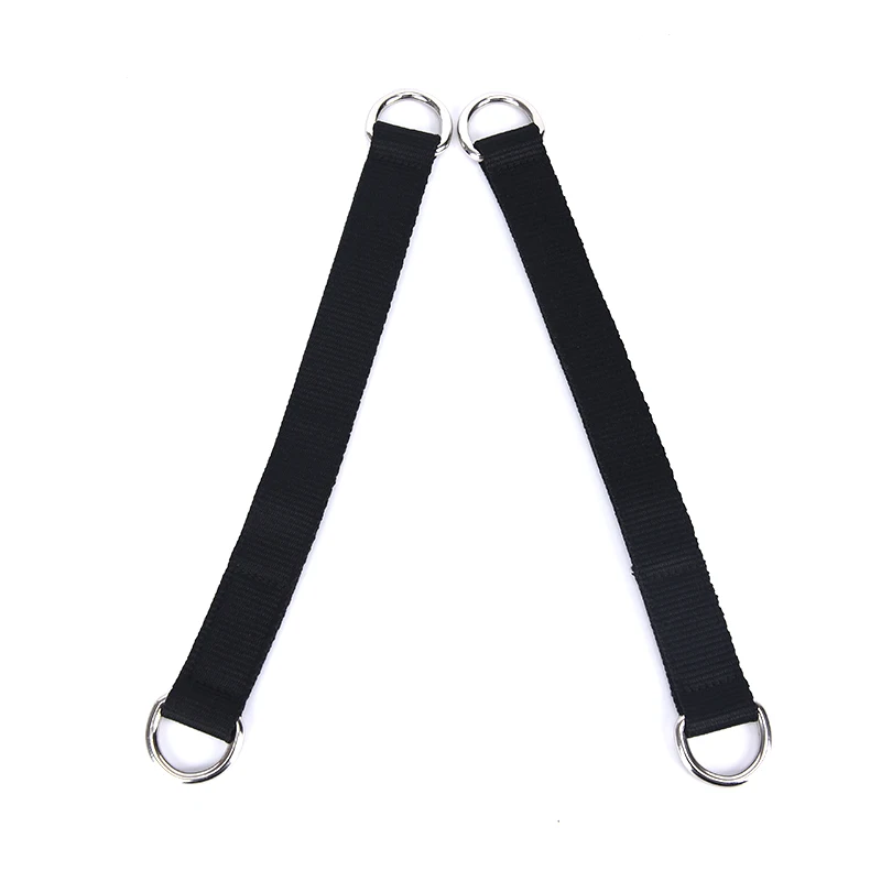 1pc 200KG Bearing Load Hanging Belt T-bar Strap Dumbbell Barbell Rope Handles Strap Tree Swing Strap Hook Ring Connecting Belt