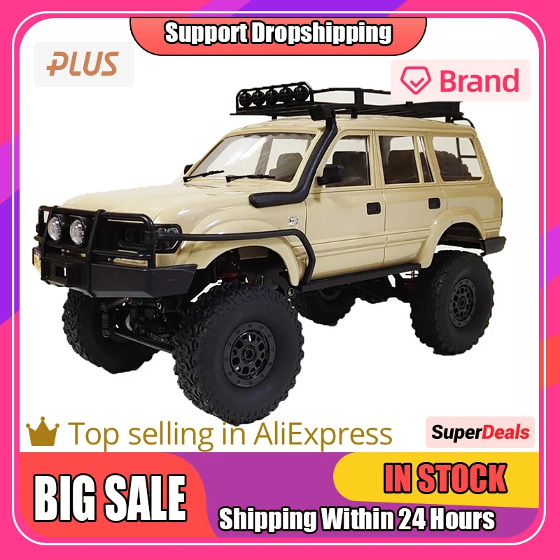 C54-1 Rc Car Compatible For Wpl C54 Land Cruiser 4wd Lc80 Crawler Full Scale 260 Motor Off-road Climbing Vehicle Drop Shipping