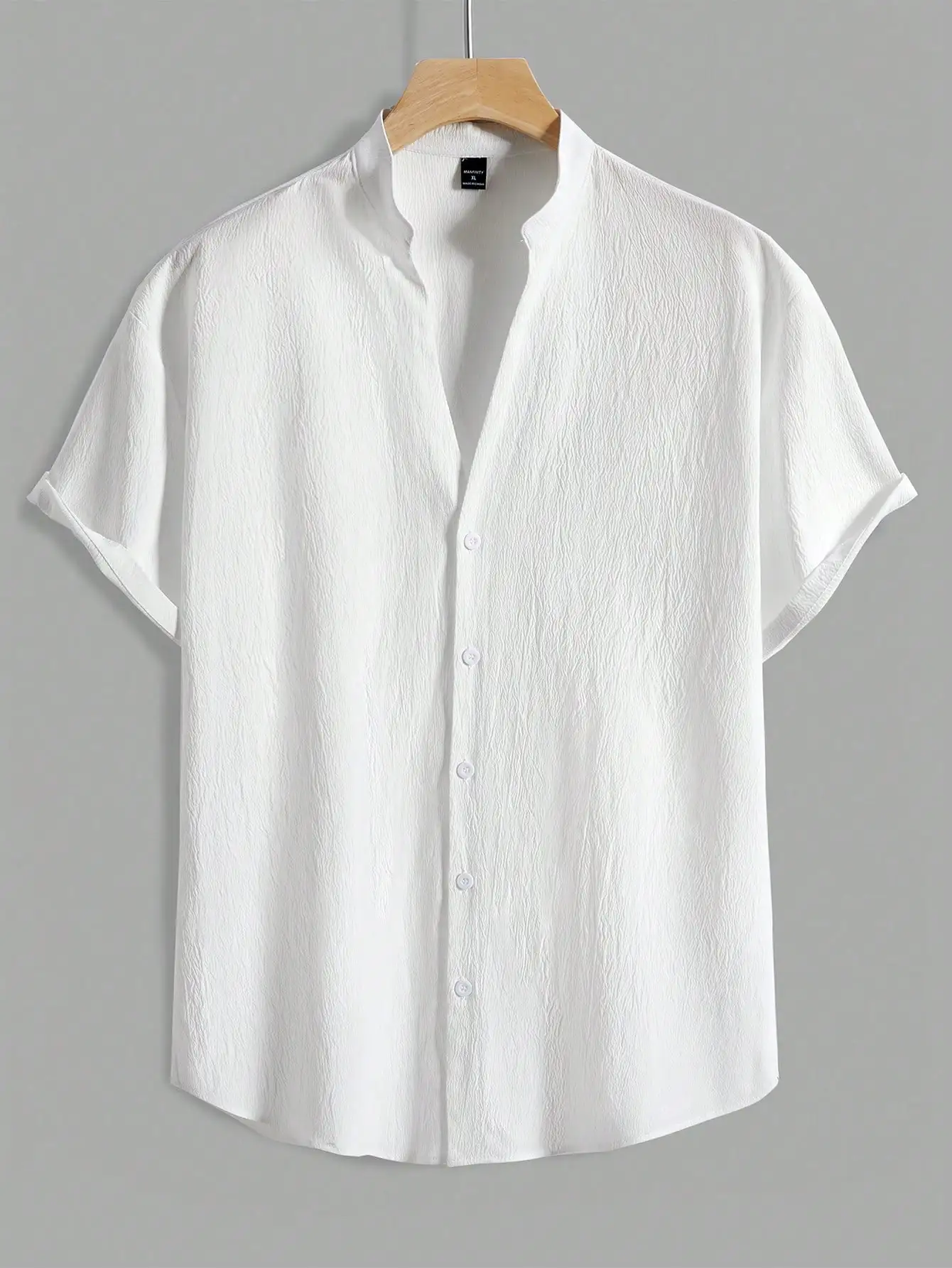 

Mens Casual Solid Color Minimalist Shirt For Summer