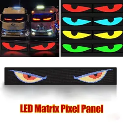 USB 5V LED Matrix Pixel Panel Light Bluetooth App Control Scrolling Advertising RGB LED Car Sign Animation Programmable For Car