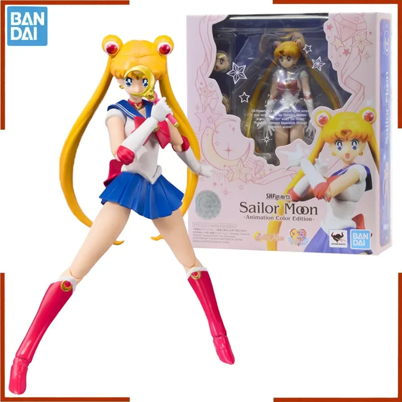 

Bandai Genuine Sailor Moon Figure SHF Tsukino Usagi Sailor Moon No. 30 Series Model Anime Aciton Figure Children's Kids Toys