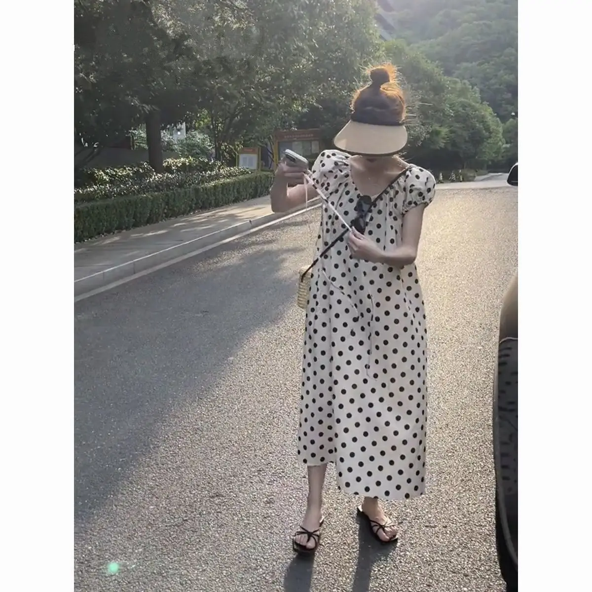 드레스 여성 쉬폰 프릴 레이어드 맥시 스커트 비치 리조트 휴가 편안한 Boho Flowy Light Dreamy Artistic Flare Casual