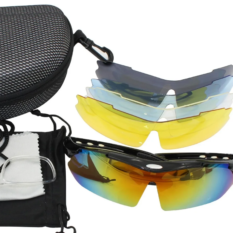 High definition polarized light cycling glasses sports goggles bicycle eye protection sunglasses foreign trade 5 lenses