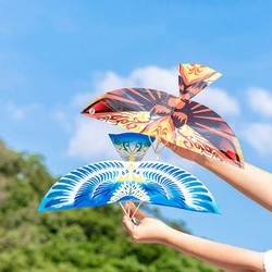 Cerf-volant bionique avec bande de caoutchouc pour enfants, modèles d'oiseau de puissance, jouet de bricolage, avion à air, cadeau d'assemblage d'action, interaction parent-enfant, nouveau, puzzle