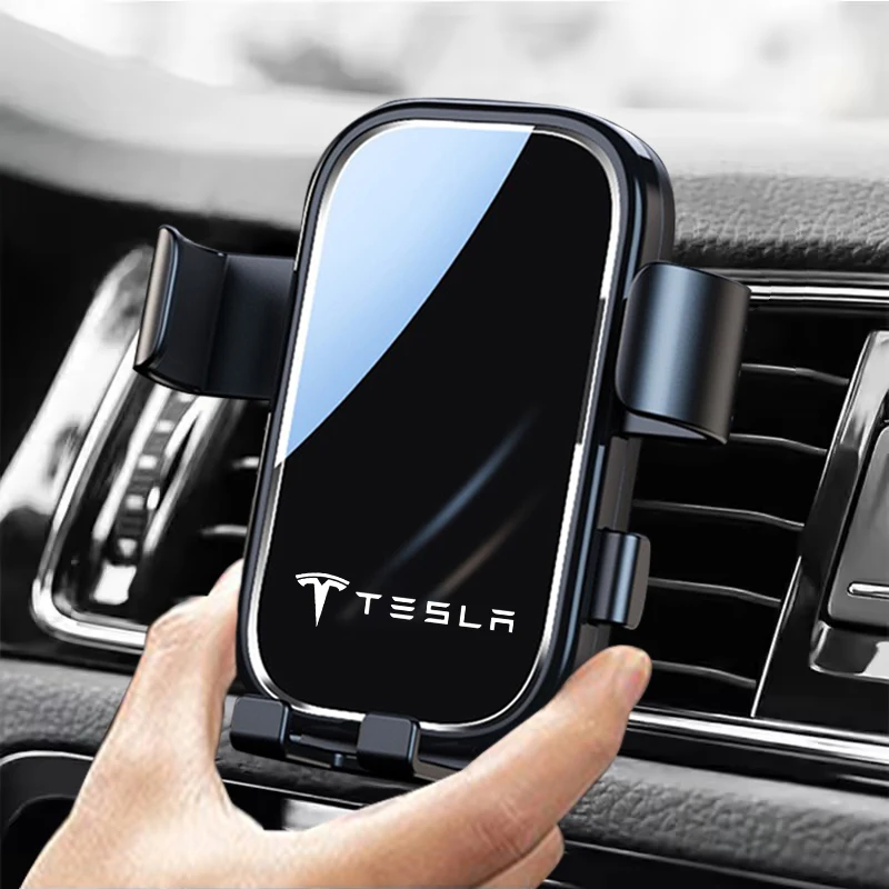 

Car Air Vent Cellphone Support Clip Mobile Phone Holder GPS Stand For Tesla Model 3 Model X Model S Model Y Interior Accessories