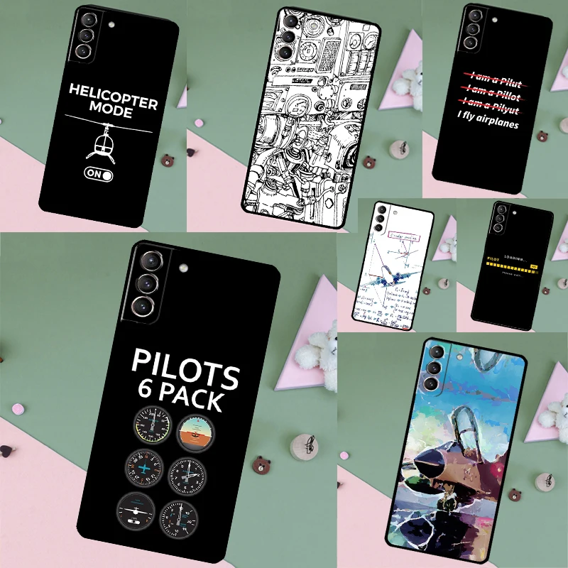 Custodia Per Telefono Pilota Aereo Elicottero Per Samsung Galaxy S25 Ultra S9 S10 S20 S21 S22 S23 S24 Plus S24 Fe Cover Shell