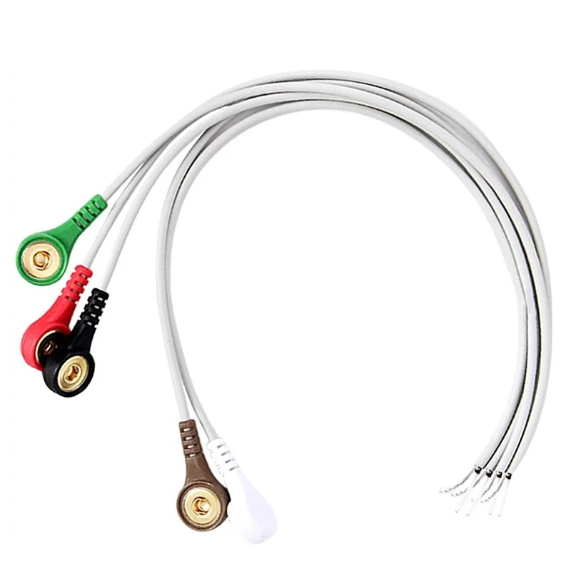 

Universal Electrocardiograph Lead Wire, ECG Collection Line Electrode Pad Connection Line for Student Experiments Shielded Cable