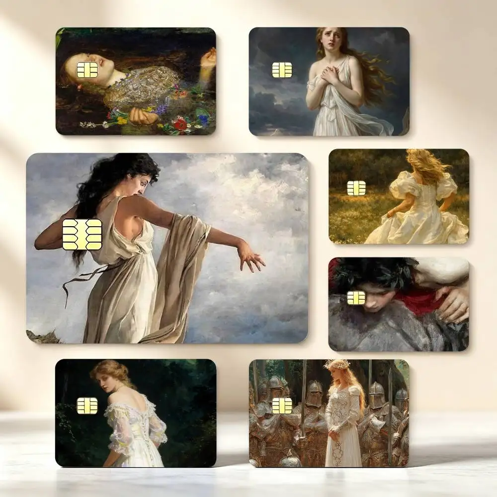 Renaissance Art Credit Card HD Stickers Game Card Decal Small Chip Waterproof Sticker Gift