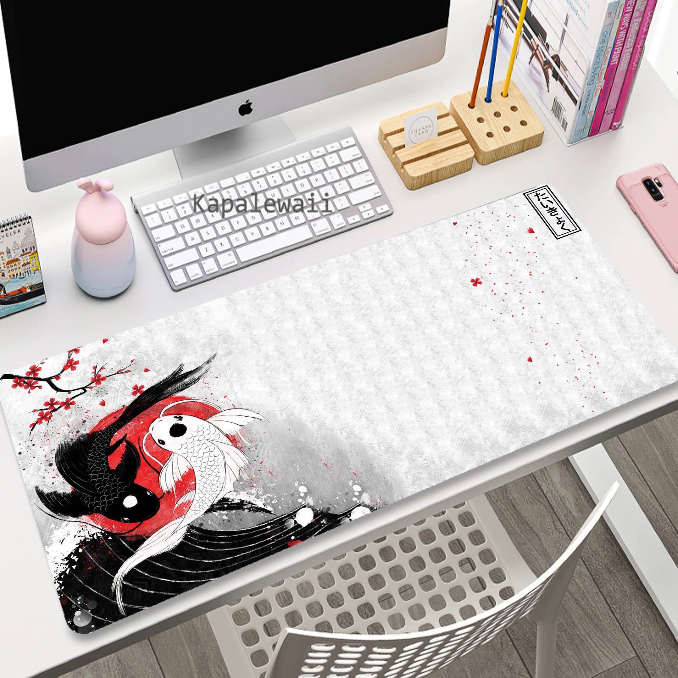 Japanese Koi Fish Individuality Pc Gamer Mouse Pad Gaming Mousepad XXXL Large Rubber Desk Mat Keyboard Pads Speed Mouse Mat