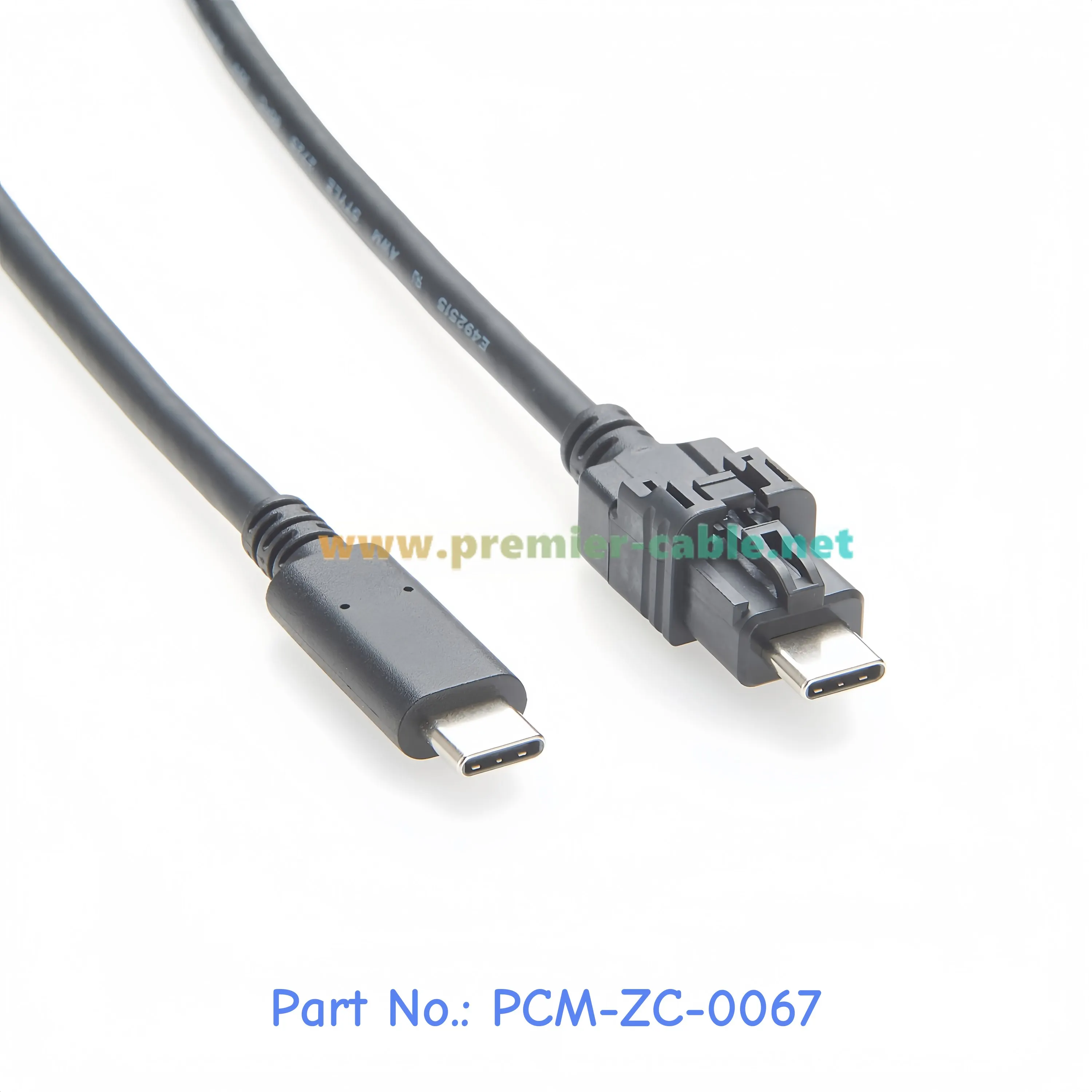 Automotive-grade USB 3.1 Type-C In-Vehicle High-Speed Data Transmission Cable Compatible TE 2398010-1 & Amphenol USBCC211AA016AS