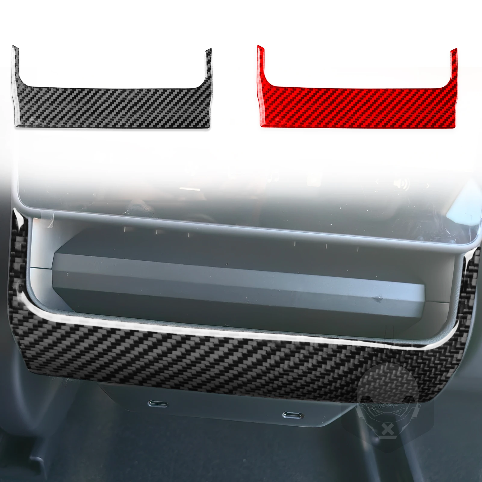 

Carbon Fiber Rear Air Outlet Trim Sticker For Tesla Model 3 Car vent Interior Cover Refit Frame Accessories 2023 2024