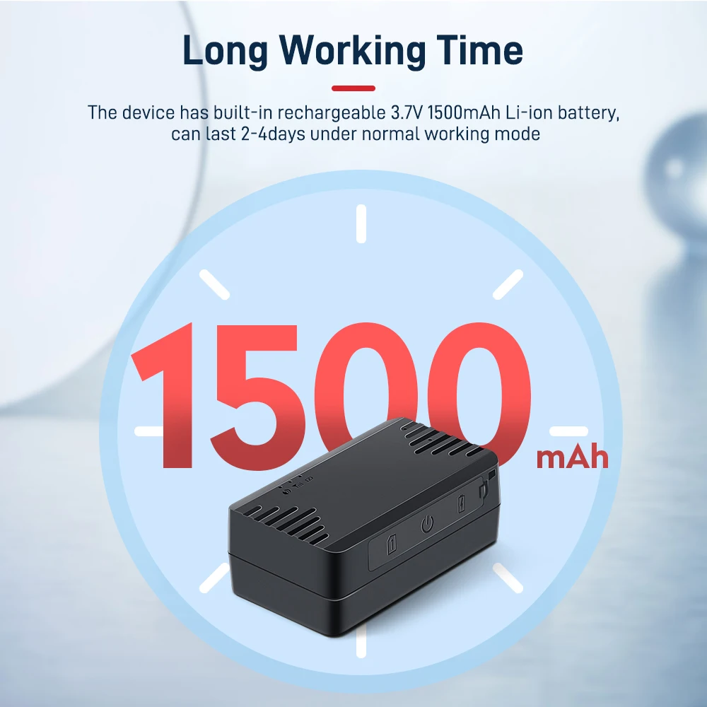 4G Mini GNSS Car GPS Tracker ML100G 1500mAh Type-C Anti-Theft Alarm Waterproof Voice Monitor Web&APP Tracking Geo Fence Locator