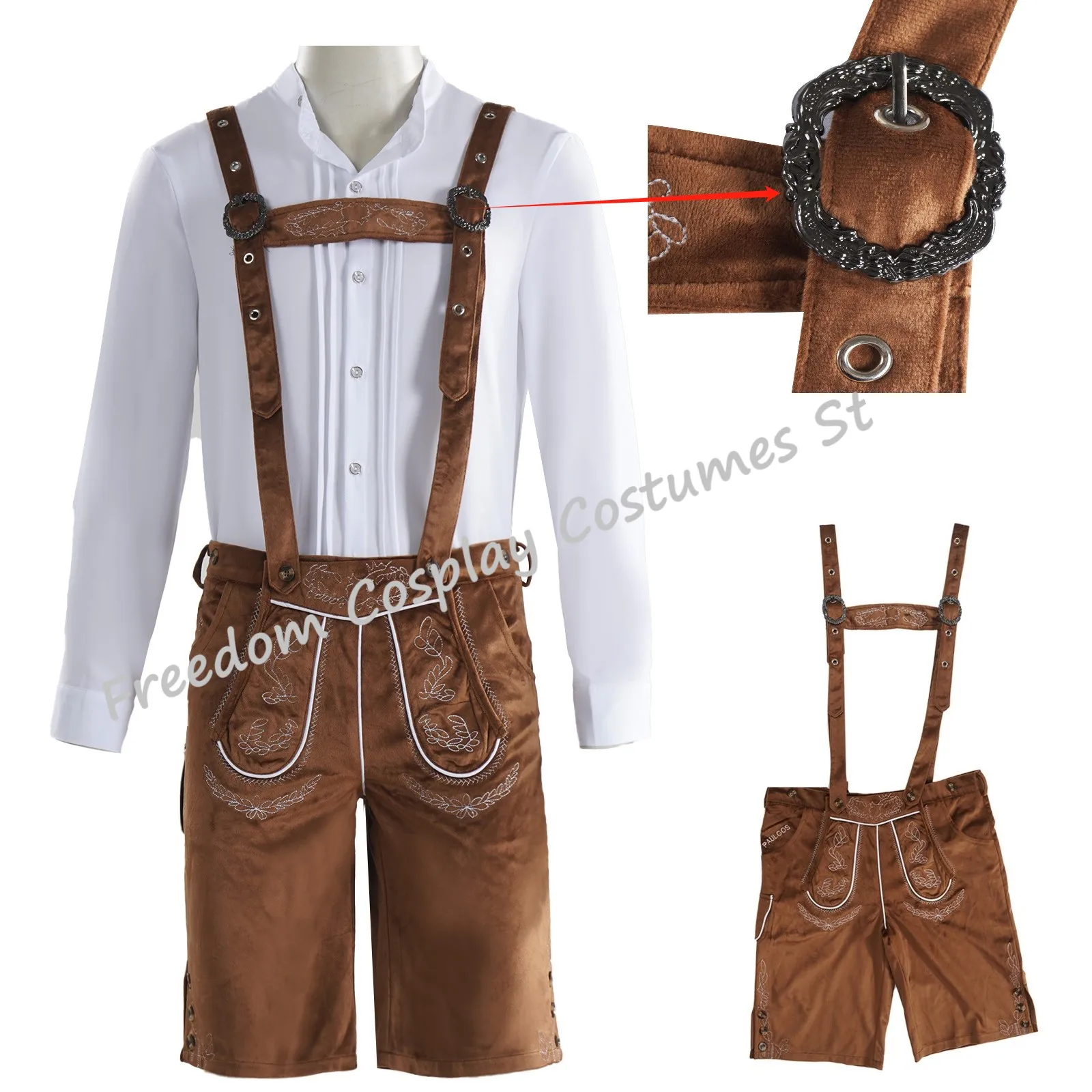

Oktoberfest Overalls Clothing Germany Munich Oktoberfest Male and Female Couples Suspenders Stage Performance Carnival Clothing