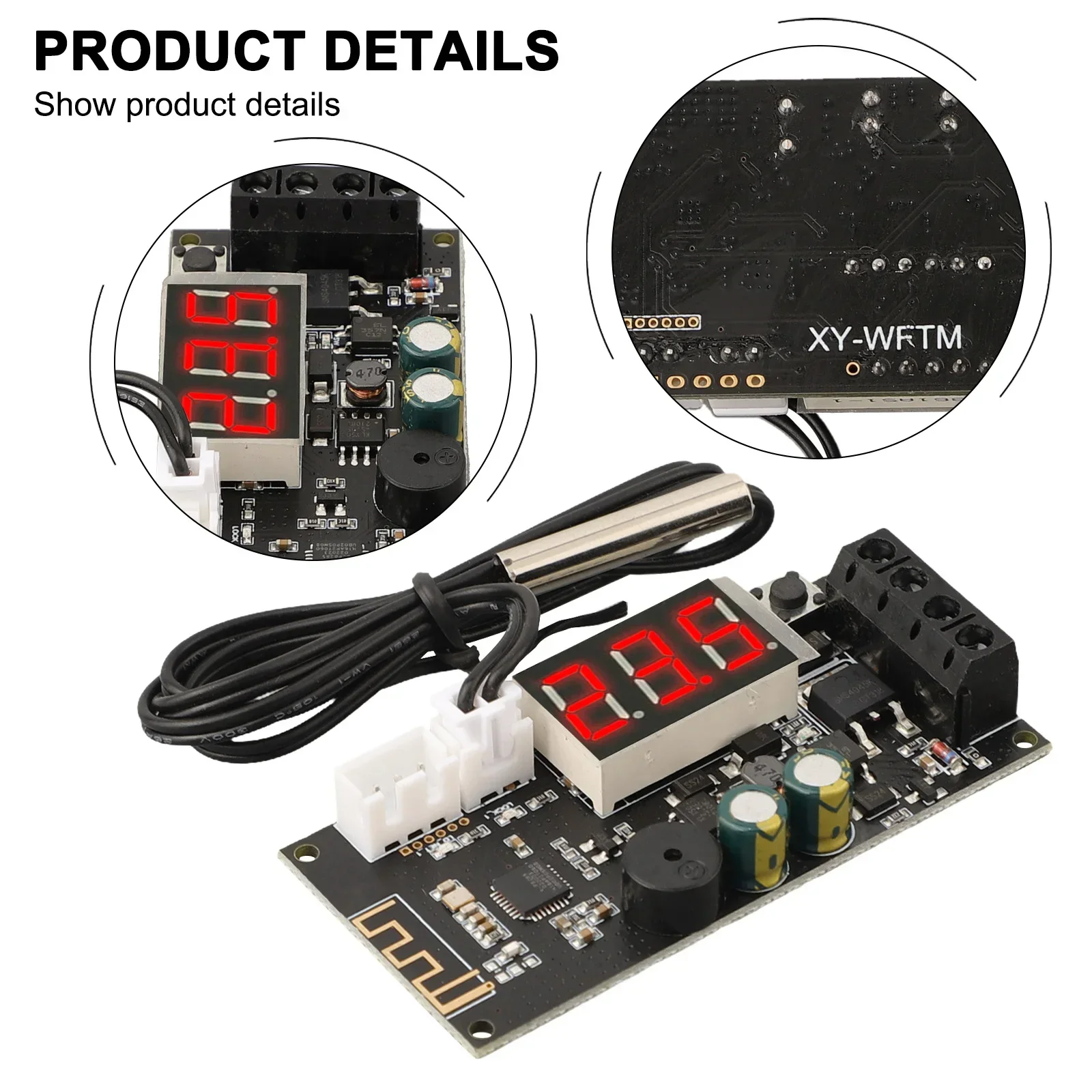 Termostato wi-fi remoto, aquecimento/resfriamento, tubo mos, controlador de temperatura alimentado, dc 6 ~ 30v, display de tubo digital, termostato