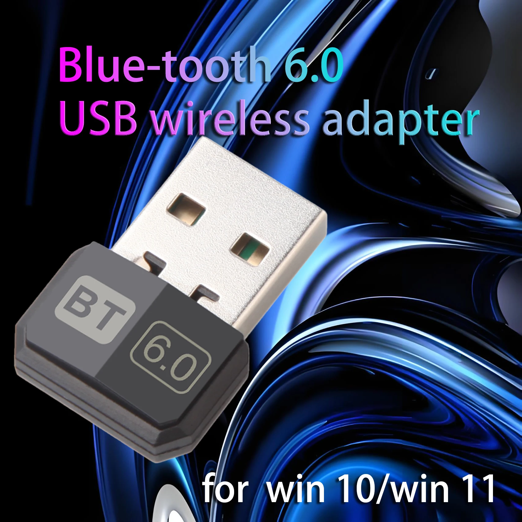 

USB Bluetooth 6.0 5.4 Adapter for PC Windows 10 11 Bluetooth Receiver Transmitter for Keyboard/Mouse/Pc Laptop