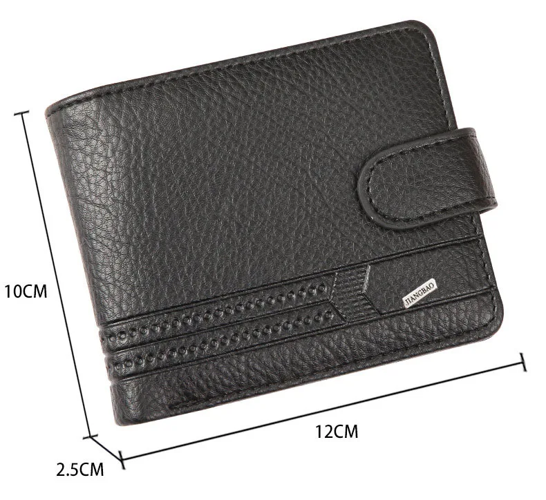 Men Wallet PU Leather Zipper Purse Man Slim Short Section Card Horders Quality Male Short Multi-card Wallet Coin Pocket Purse