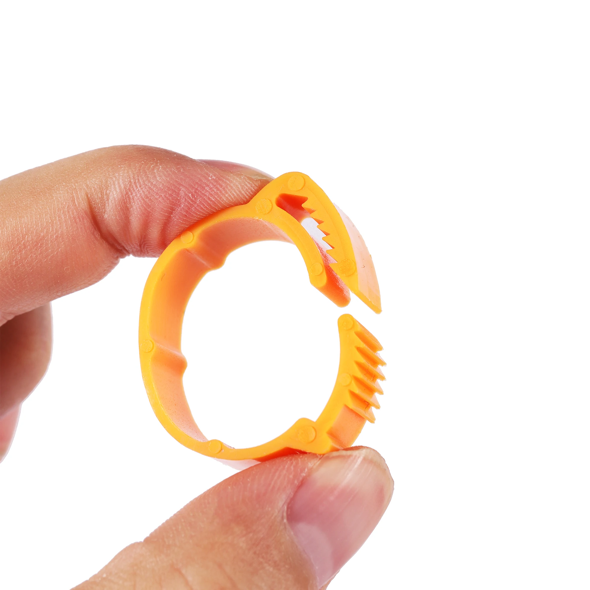 Chicken Foot Ring ID2.0~2.4cm Adjustable Size Poultry Leg No Number Buckle Ring Plastic Chick Duck Goose Poultry Feeding 35 Pcs