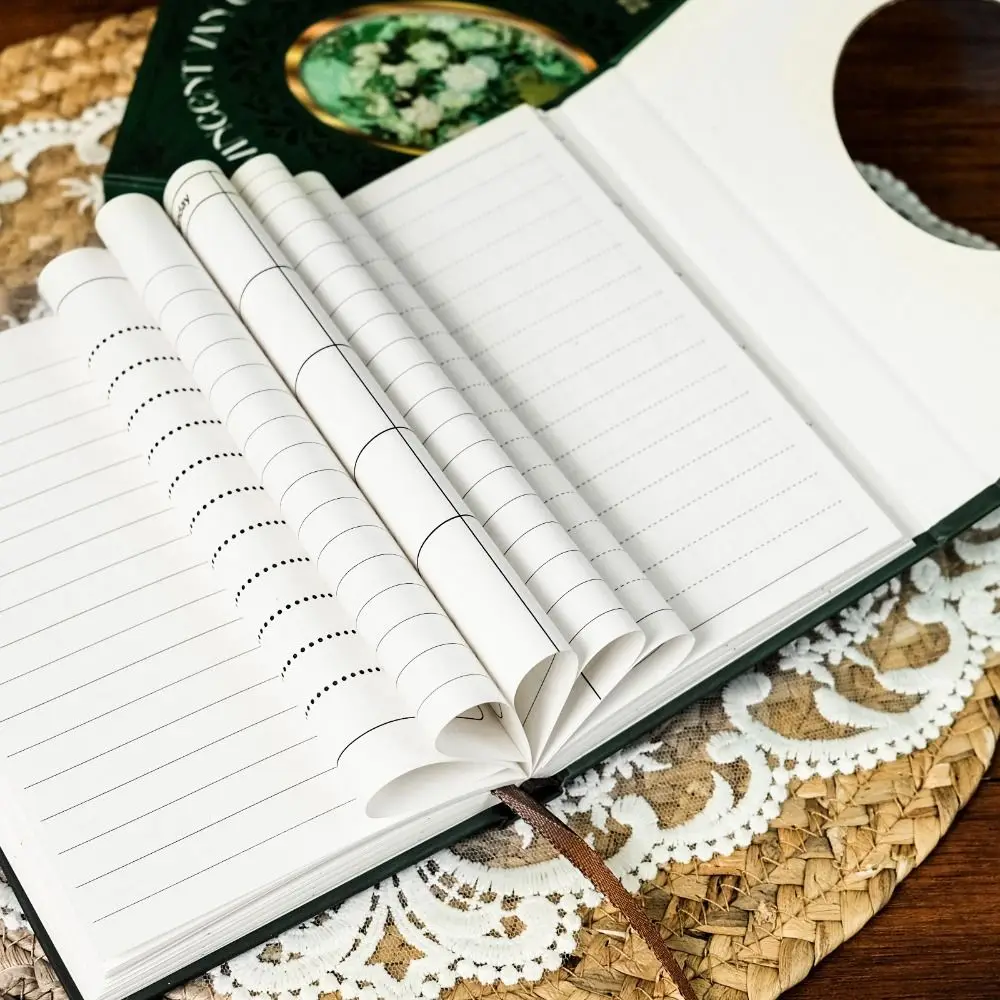 Creative Hand Ledger Vintage Rose Notebook Retro Stationery Diary Book Magnetic Hardcover Notepad Student