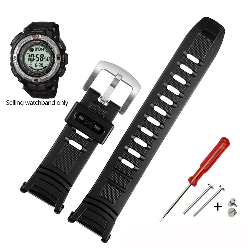 For Casio PRW-1500 PRG-130Y PRG-130 PRW-1500Y PRW-1500 resin silicone Rubber strap 26*18mm PROTREK Sport watchband Men Bracelet