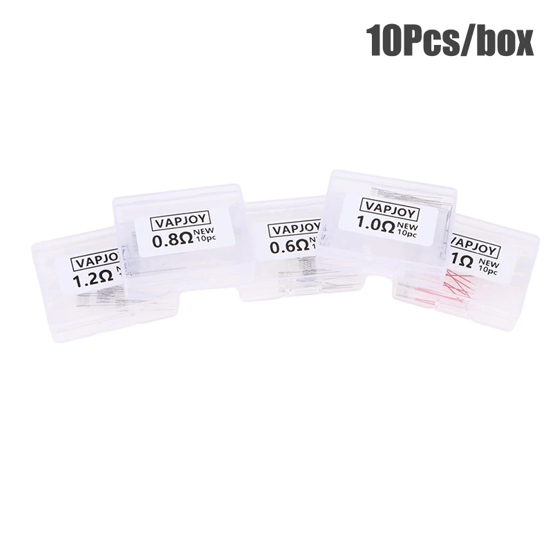 10Pcs/Box DIY Rebuild Mesh Coils 0.6/0.8/1.0/1.1/1.2 Ohm Coil For Eplacement Prebuilt Coil Accessories