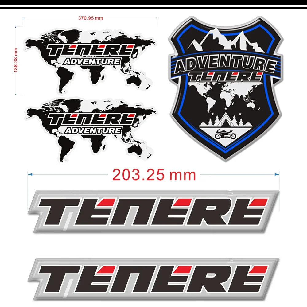 For Yamaha Tenere 700 1200 1200XT 1200Z ADVENTURE TOURING SUPER Tank Pad Protector Trunk Luggage Stickers Emblem 2019 2018