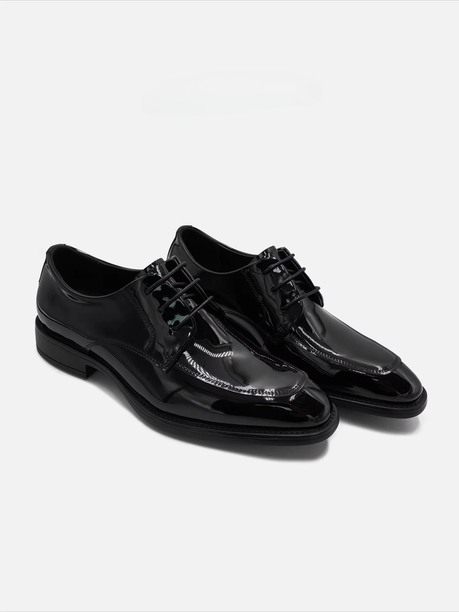 New Men's Casual Business Leather Shoes, Leather Glossy Lace-up Formal Fashion Handmade Men's Shoes