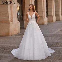 ANGEL Vintage Vestidos De Novia 2025 Customized A-line Wedding Dresses Bridal Gown Appliques Sleeveless For Elegant Women