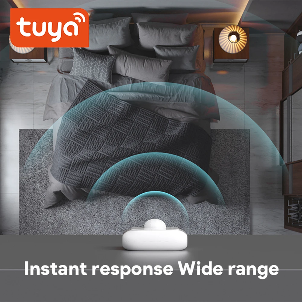 Tuya Zigbee PIR Motion Sensor Wifi Human Presence Sensor Light Sensors Scene Switch 3 in 1 Function Smart Life APP Push Message