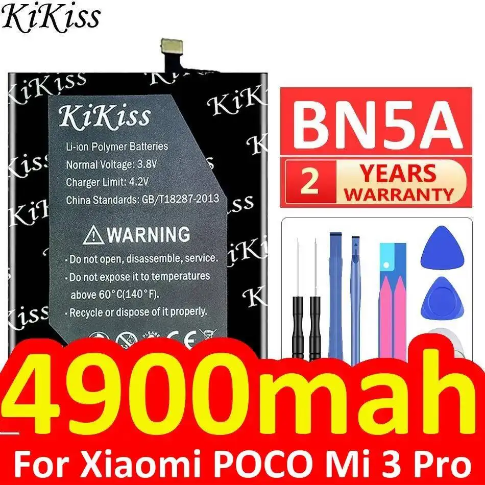 

Mobile Phone Battery Reliable Replacement High-Efficiency BN5A For Xiaomi Poco Mi3 Pro for MI 3 Pro 4900mah