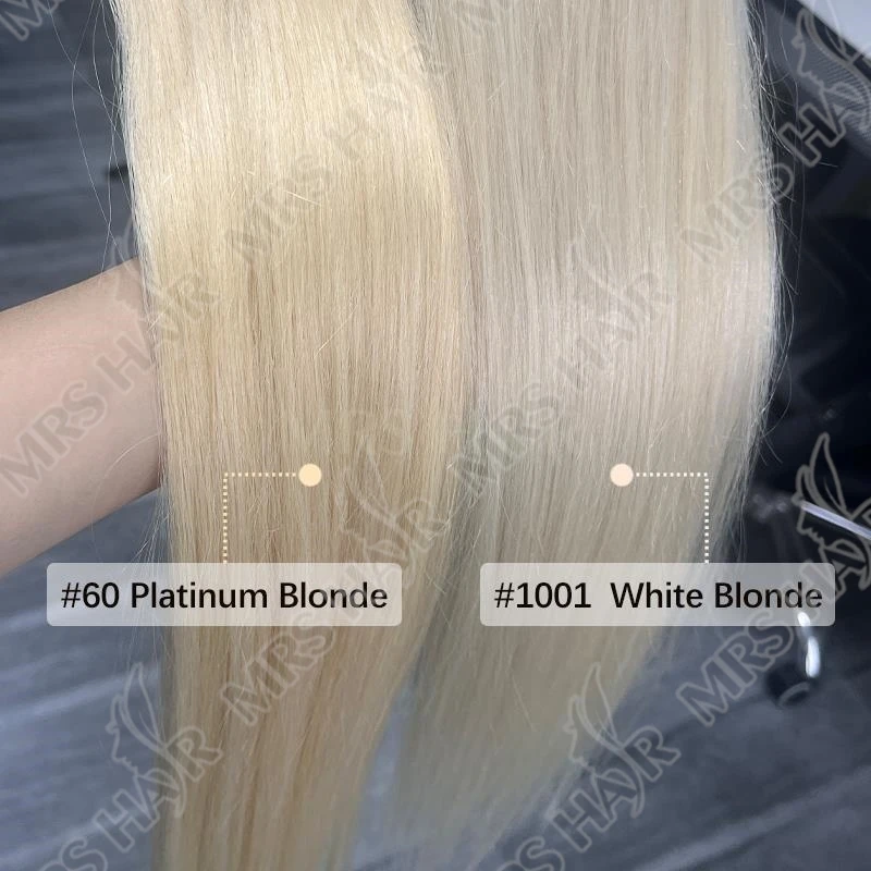 Biondo bianco # Estensioni dei capelli con punta 1001 K Capelli umani veri con punta a V Capelli alla cheratina Hot Fushion Machie Estensioni dei capelli Remy 12-24 pollici