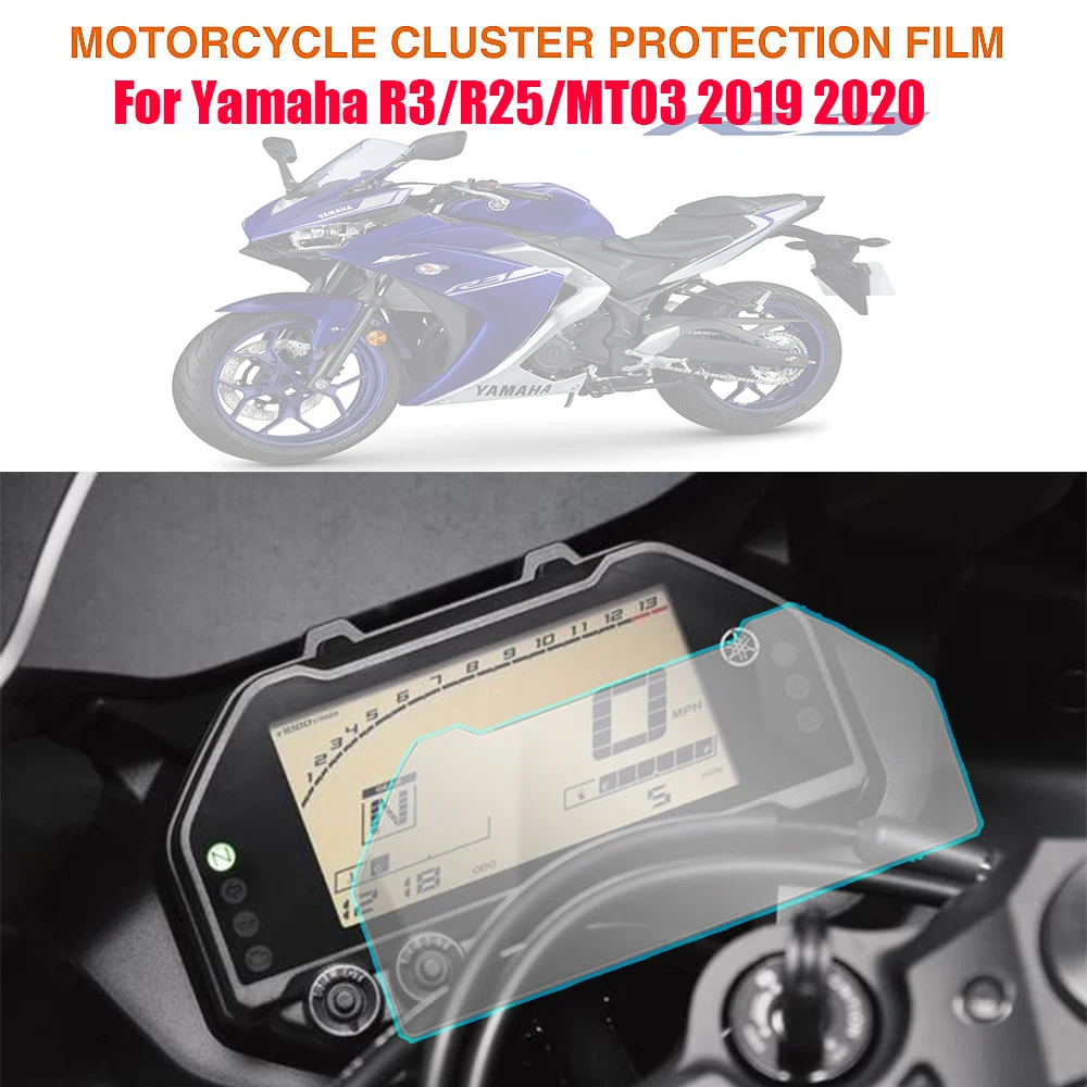 Motorcycle Accessories Instrument Protective Film Dashboard Screen Protector For Yamaha YZFR3 YZFR25 YZF R3 R25 MT03 MT 03 2020+