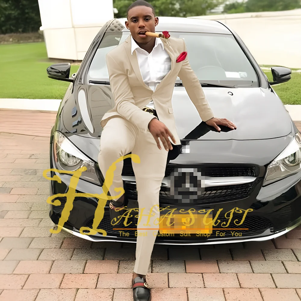 2 Teile/satz Formale Anzug 2 Stück Set Volle männer Anzüge Männer Mantel Hosen Slim Fit Bräutigam Hochzeit Anzug Business für Männer
