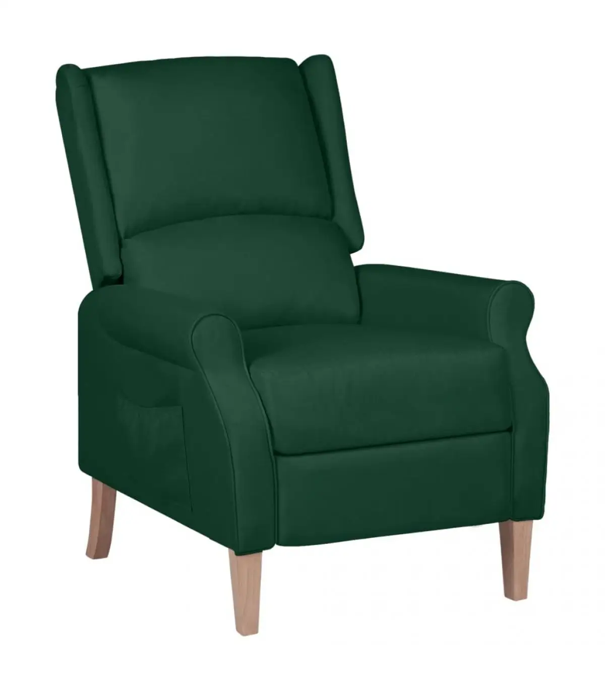 Dark green fabric reclining chair armchairs