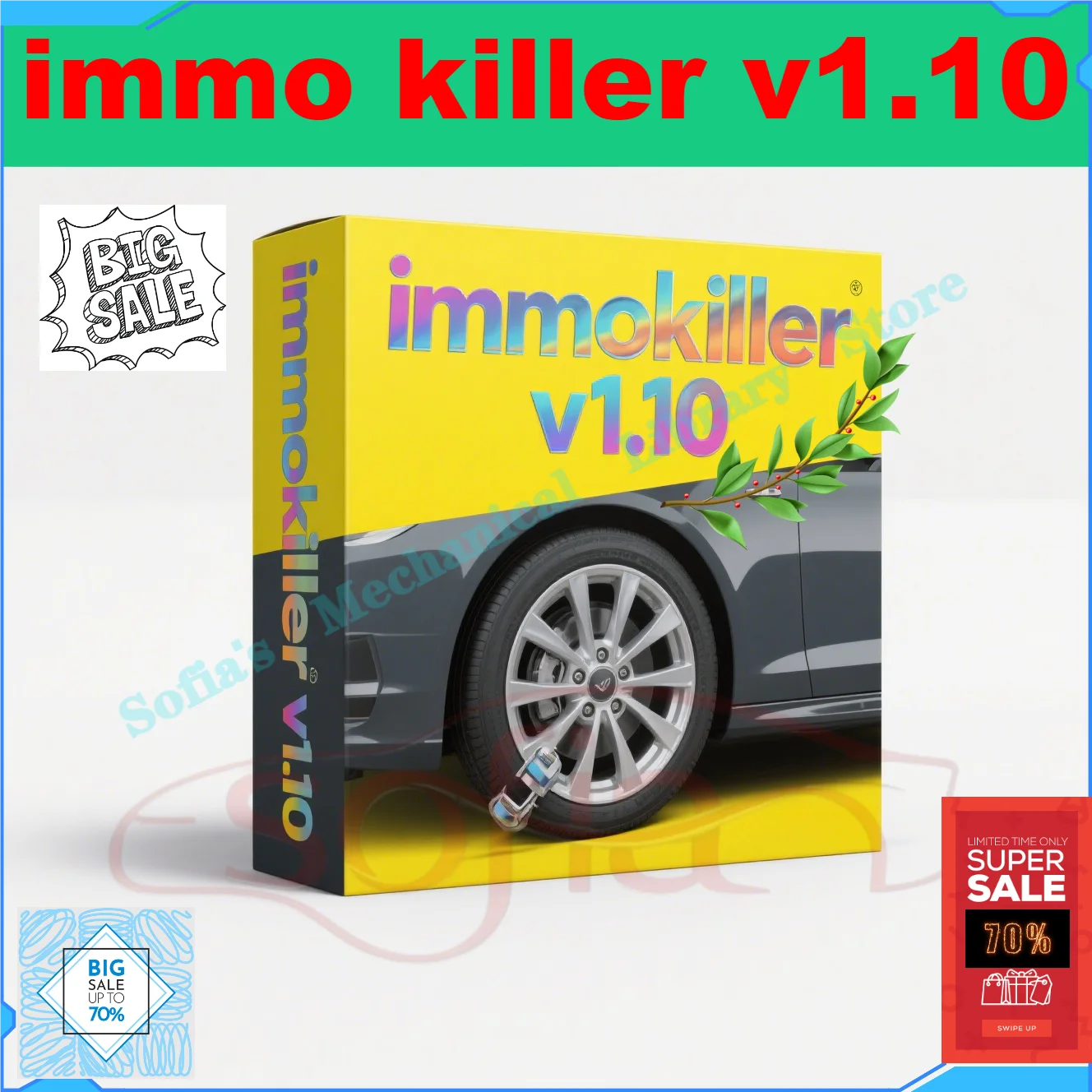 

Новое программное обеспечение IMMO Off v1.1 Immo Killer 1.10 ECU Programmer Tool для ремонта автомобилей, добродетель иммобилайзера ImmoKiller