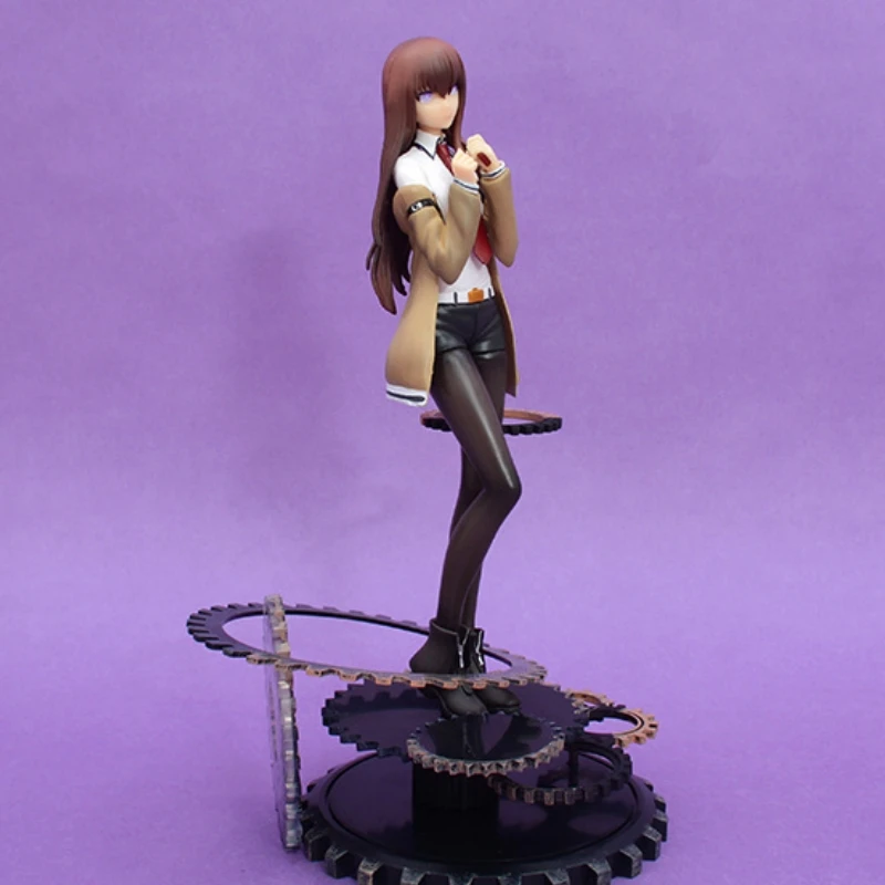 25cm Steins;Gate Makise Kurisu Christina Classic Anime Girl Figure Model Statue Collection Desktop Decoration Ornament Toys Gift