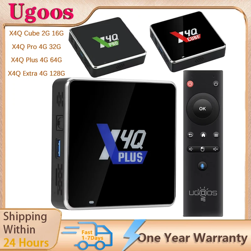 Ugoos X4Q Pro X4Q Extra Smart Set Top Box Android 11 X4Q Cube Plus 4GB 64GB Amlogic S905X4 2.4G 5G WiFi BT5.1 1000M 4K TV Box #1
