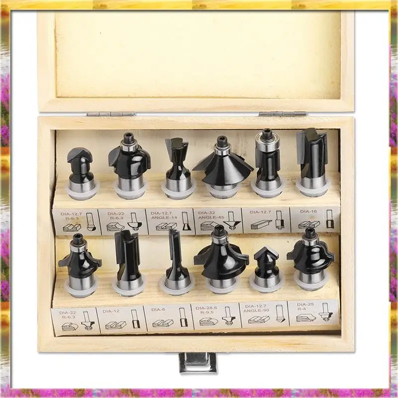 

【AB07 Цена 】Набор фрез для дерева Набор фрез для обрезки Прямая фреза Деревообработка Обрезка Резьба Forwoodworkin