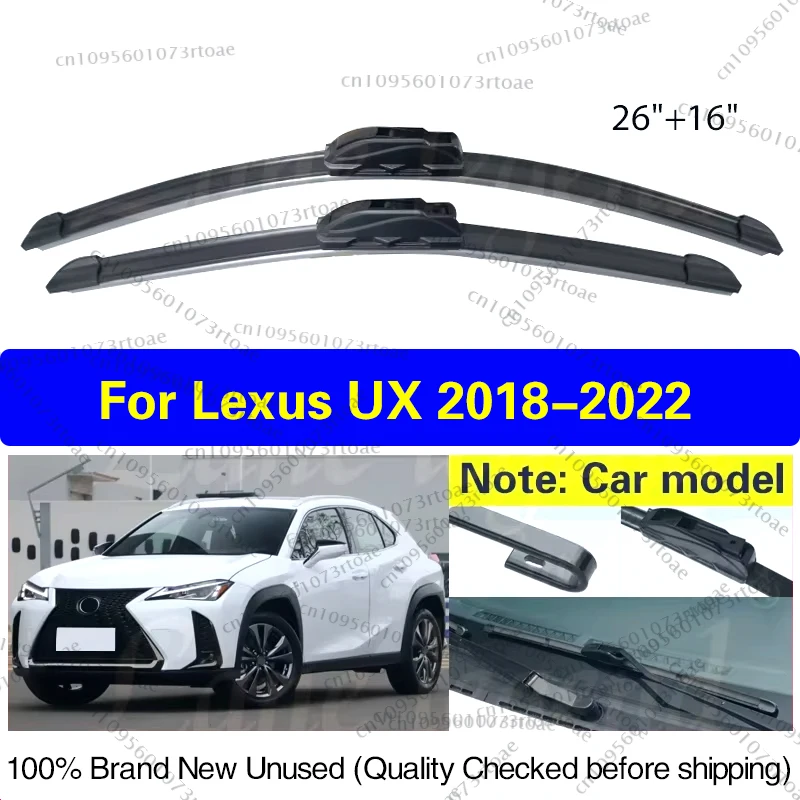 

2pcs For Lexus UX 2018 2019 2020 2021 2022 Car Front Wiper Blade Windscreen Windshield Front Windows Auto Accessories 26"+16"