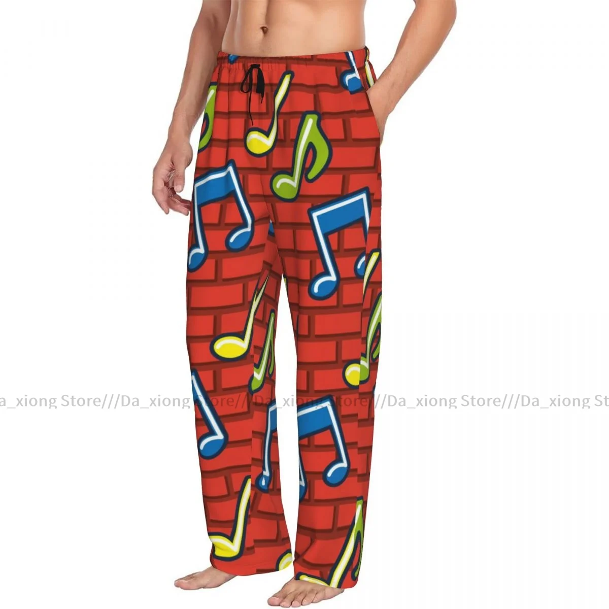 Music Notes Mens Pajamas Pyjamas Pants Lounge Pants Sleep Bottoms