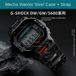 DW5600 Modified Stainless Steel Armor Set For Casio G-SHOCK DW5600 GW-B5600 Series Strap+Watch Case Bezel metal Men Watchband ๏ปฟ