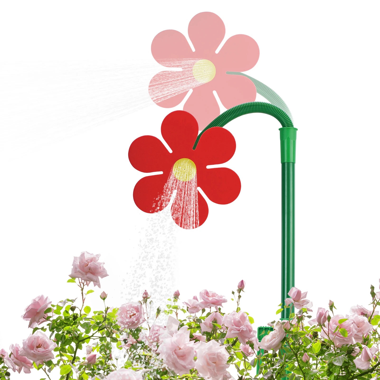 Crazy Dancing Flower Water Sprinklers 360 Degree Rotating Garden Sprinklers Flower Sprinkler for Yard Lawn Watering Garden Decor