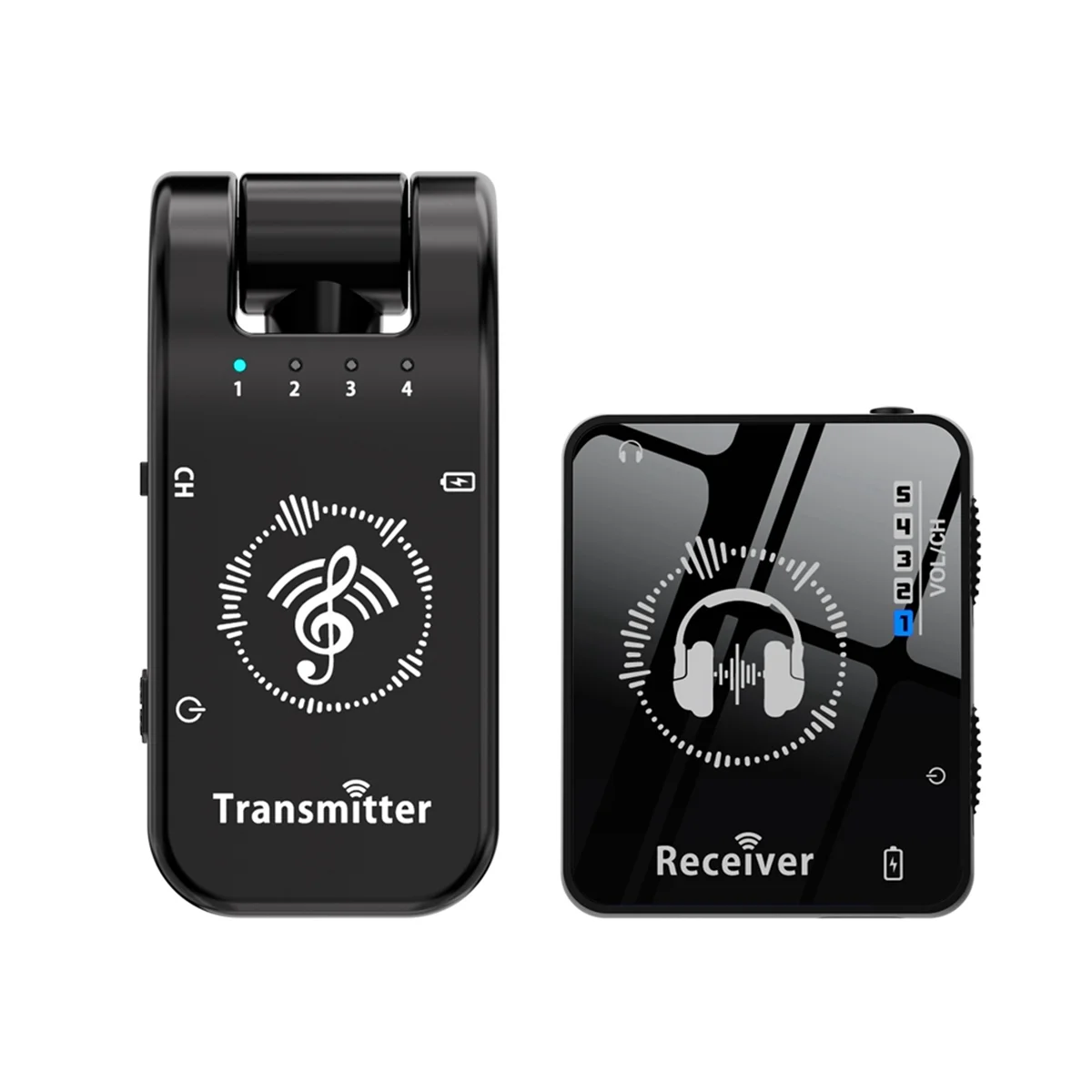 Sistema de monitor auditivo inalámbrico, transmisor + receptor para actuaciones en vivo