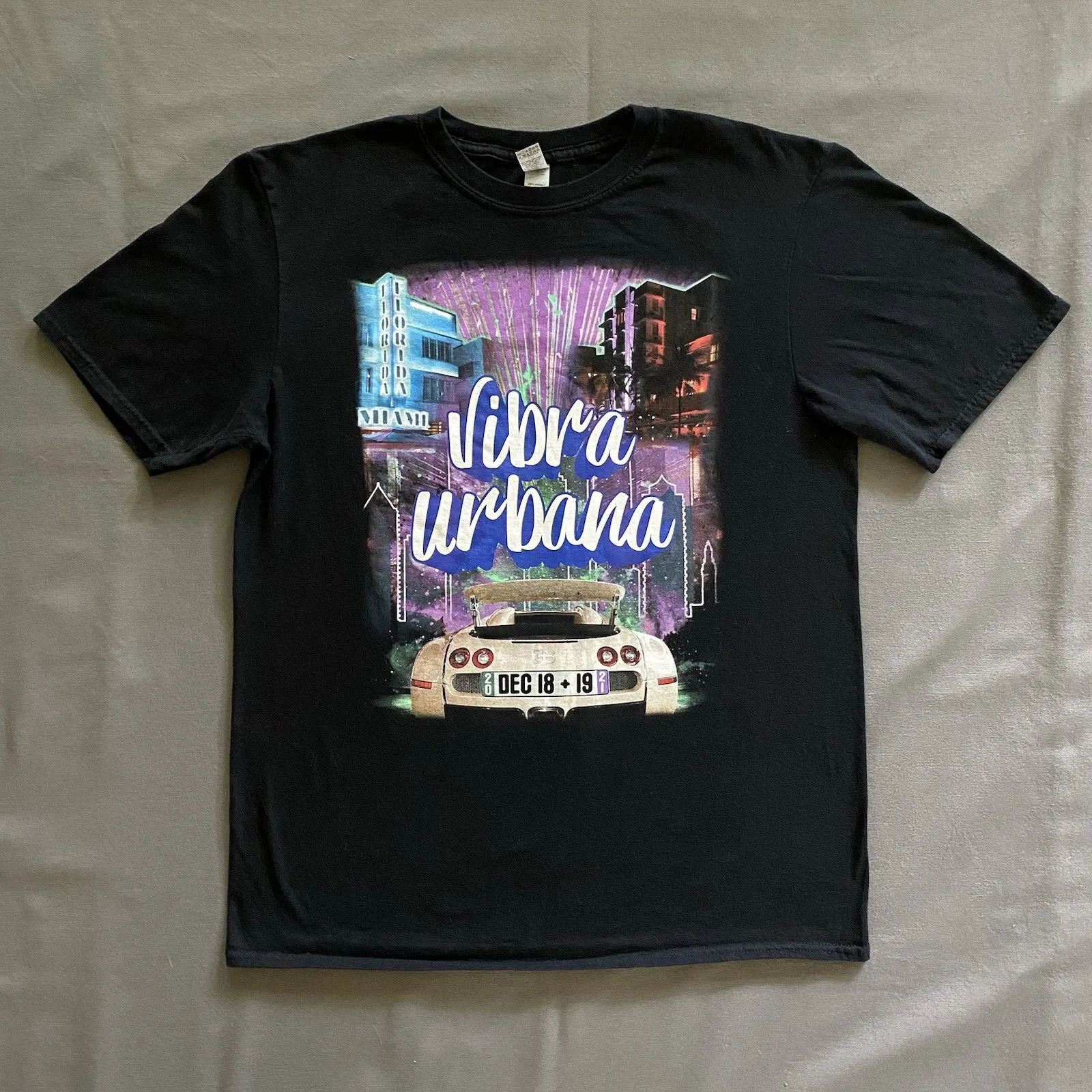2021 Vibra Urbana Reggaeton Festival Shirt Mens Large Black Music Latin Concert