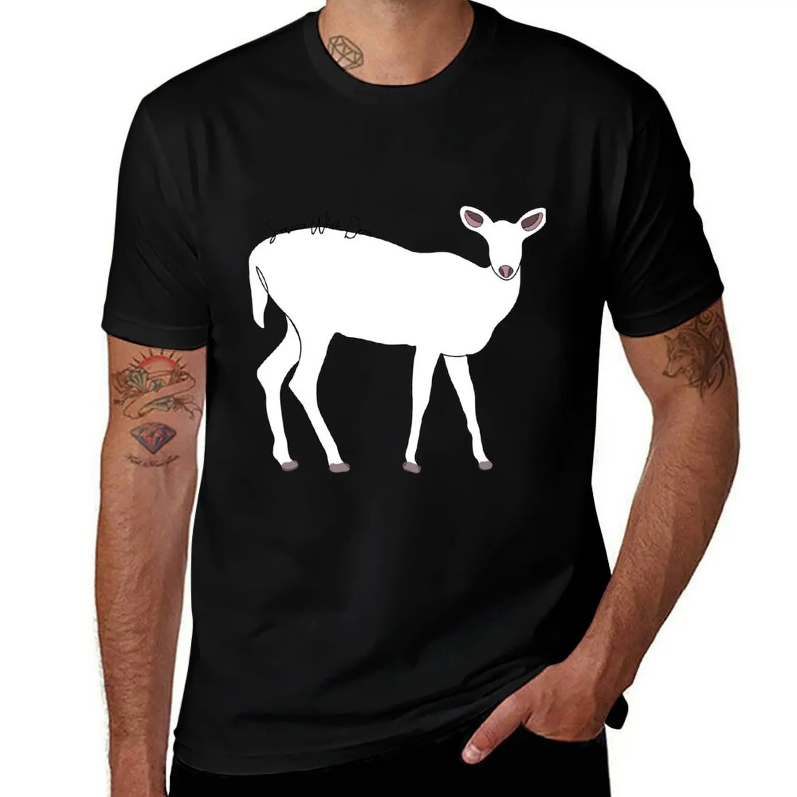 

humor man tees T-Shirt Seneca shirts t funny shirts White dark Deer man for cotton t graphic shirt t