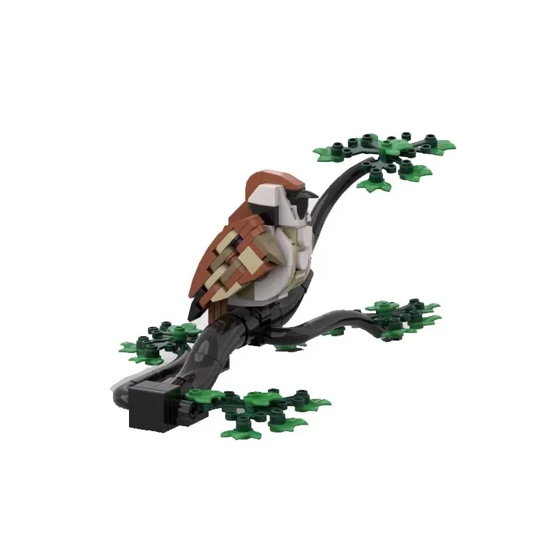 Bricklink 910017 Kakapo Figures Doll Animal Parrot Sparrow Bird Girl Friends Decoration Building Blocks Kid Toys Christmas Gift