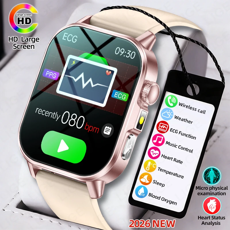 

Умные часы-детектор с ИИ-диагностикой для женщин: измерение уровня липидов и мочевой кислоты, анализ состава тела, трекер менструального цикла 2026 Ne