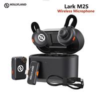 Hollyland Lark M2S Wireless Lavalier Microphone for iPhone Camera Android PC Noise Cancellation Microphone for Vlog Interview